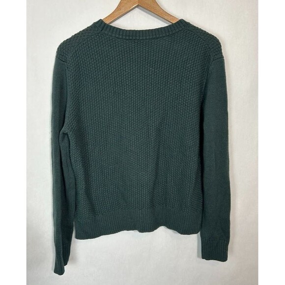 Title Nine Breakthrough Crew Neck Sweater Womens L Green Merino Wool Blend - Picture 3 of 6